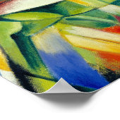 Poster Franz Marc Célèbre peinture Petites chèvres de mon (Coin)