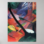 Poster Franz Marc - Cerf dans la forêt II (Devant)