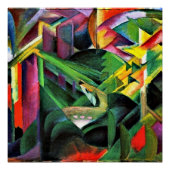 Poster Franz Marc - Cerf dans un jardin de monastères, (Devant)