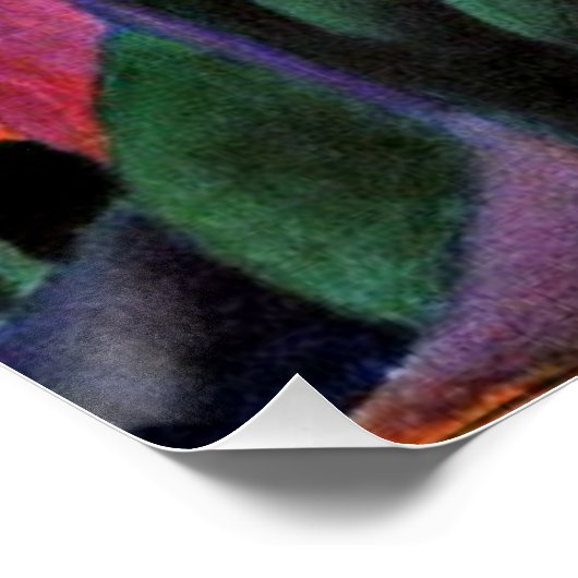 Poster Franz Marc - Cerf dans un jardin de monastères, (Coin)