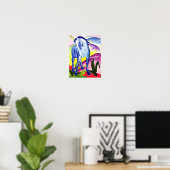 Poster Franz Marc - Cheval Bleu I (Bureau à domicile)