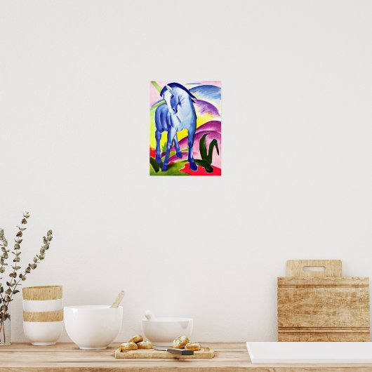 Poster Franz Marc - Cheval Bleu I (Cuisine)