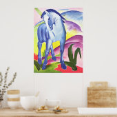 Poster Franz Marc - Cheval Bleu I 1911 Equine Equestrian (Cuisine)