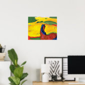 Poster Franz Marc - Cheval dans un paysage (Bureau à domicile)