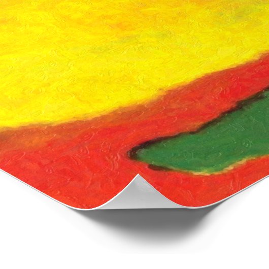 Poster Franz Marc - Cheval Dans Une Peinture Paysagère (Coin)