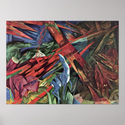 Poster Franz Marc - destins animaux (Devant)