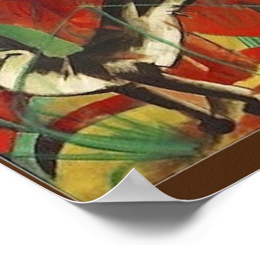 Poster Franz Marc, Fine Art, Trois Chats, (Coin)