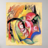 Poster Franz Marc, Fleurs colorées, (Devant)