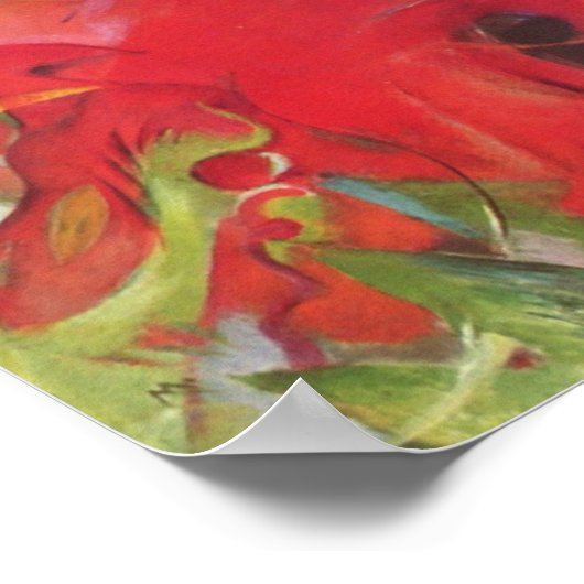 Poster Franz Marc - Formes de combat (Coin)