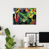 Poster Franz Marc : Le cerf dans un jardin de monastères (Bureau à domicile)