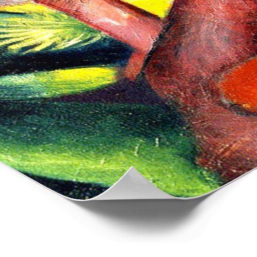 Poster Franz Marc - Le Petit Singe (Coin)