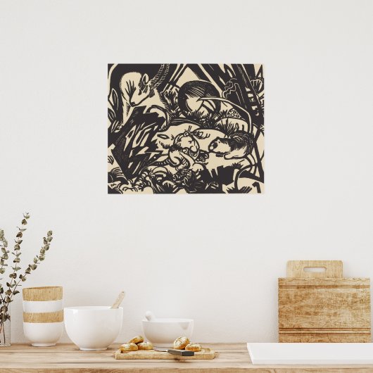 Poster Franz Marc | Légende animale Tierlegende (Cuisine)