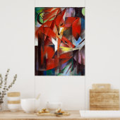 Poster Franz Marc Les Renards (Cuisine)