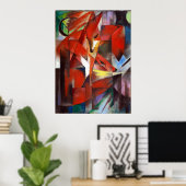 Poster Franz Marc Les Renards (Bureau à domicile)
