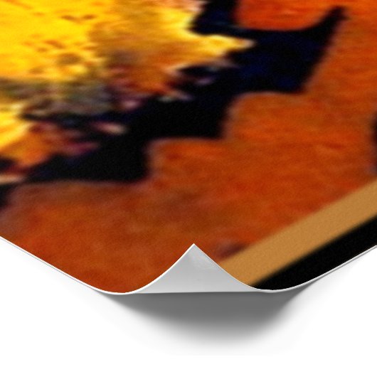 Poster Franz Marc - Lion jaune, Renard bleu, Cheval bleu (Coin)