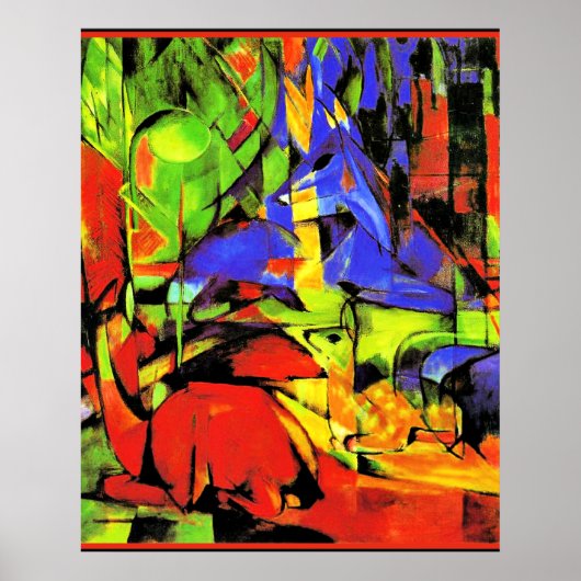 Poster Franz Marc OEuvre abstraite, Lutte contre les form (Devant)