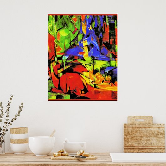 Poster Franz Marc OEuvre abstraite, Lutte contre les form (Cuisine)