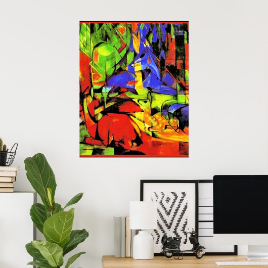 Poster Franz Marc OEuvre abstraite, Lutte contre les form (Bureau à domicile)
