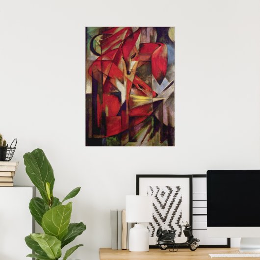 Poster Franz Marc - Renards (Bureau à domicile)