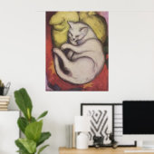 Poster Franz Marc - Tomcat avec coussin jaune 1912 Chat T (Bureau à domicile)