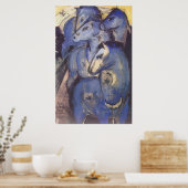 Poster Franz Marc - Tour des Chevaux Bleus 1913 Equestre (Cuisine)