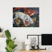 Poster Franz Marc - Trois animaux 1912 chien renard chat  (Bureau à domicile)