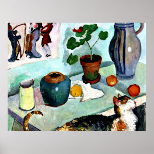 Poster Franz Marc - Vie morte avec chat