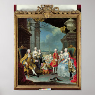 Poster Franz Stephan I avec son épouse Marie-Therese