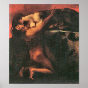 Poster Franz von Stuck - Le baiser du sphinx