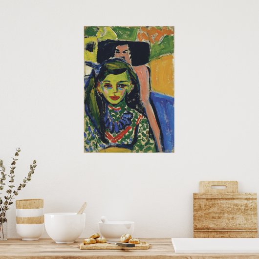 Poster Franzi devant une chaise sculptée (Cuisine)