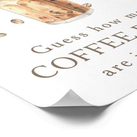 Poster Frappe Café - Combien de grains de café (Coin)