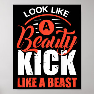 Poster Frappe Comme Une Bête, T Shirt De Kickboxing, T Sh
