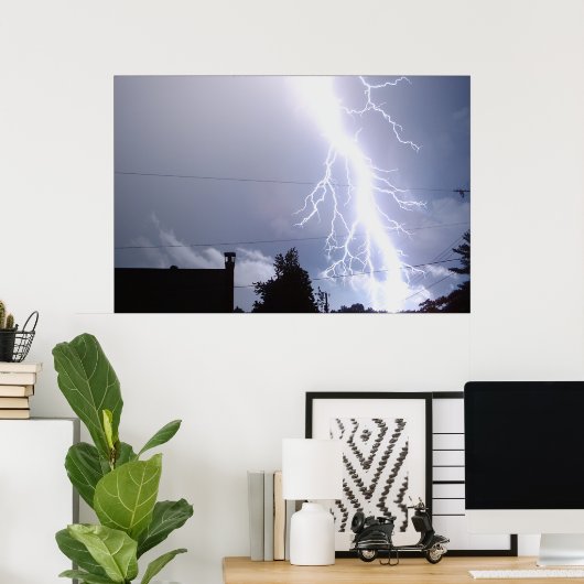 Poster Frappe de foudre 2 (Bureau à domicile)