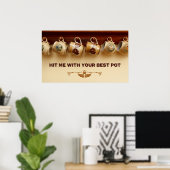Poster Frappe-moi avec ton meilleur pot (Bureau à domicile)
