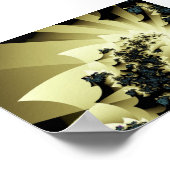 Poster Frappé par Cool éclair Abstrait Fractal fin (Coin)
