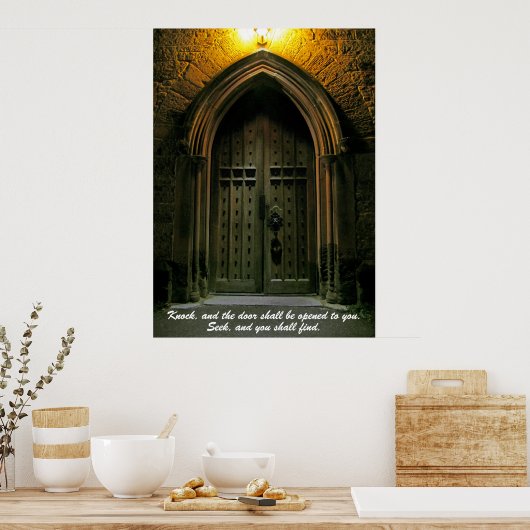 Poster Frapper et ouvrir la porte (1) (Cuisine)
