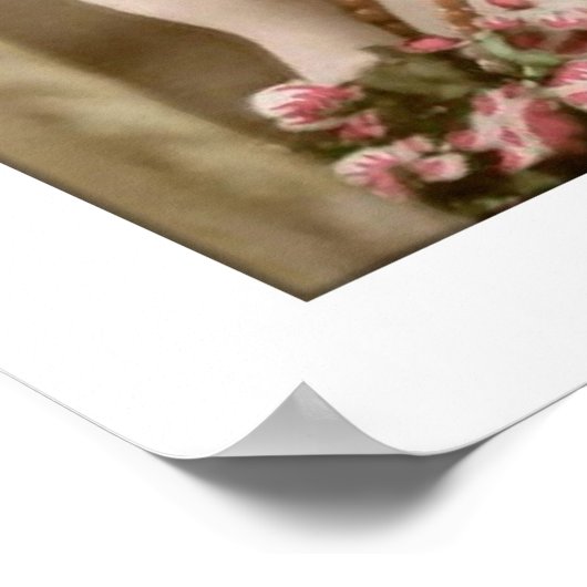 Poster Frapper fille avec ventilateur et réflexion (Coin)