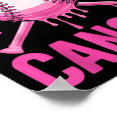 Poster Frapper le cancer Baseball de sensibilisation au c (Coin)