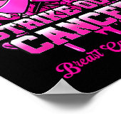 Poster Frapper le cancer du sein Baseball Drip P (Coin)