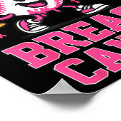 Poster Frapper le cancer du sein Crème glacée baseball qu (Coin)