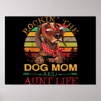 Poster Frapper Le Chien Maman Tante Cadeau De Vie Pour La
