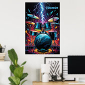 Poster Frapper Un Ensemble De Tambours (Bureau à domicile)