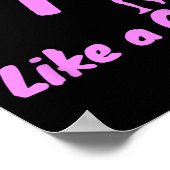 Poster Frappez comme une fille Boxe Kickboxing Mma Cadeau (Coin)