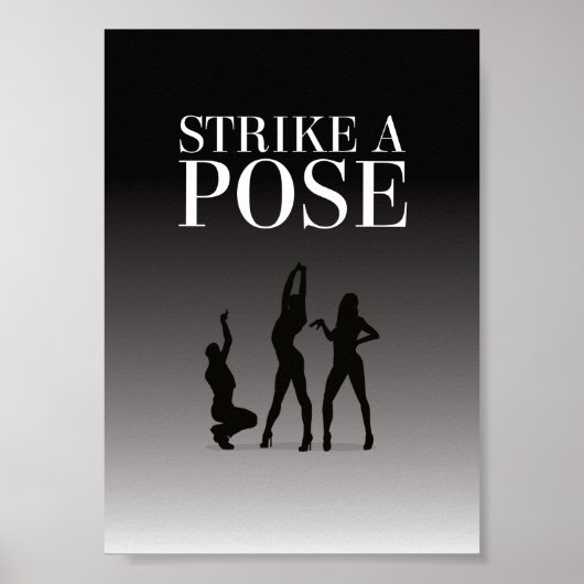 Poster - Frappez une Pose - 11 options de couleur - DIY (Devant)