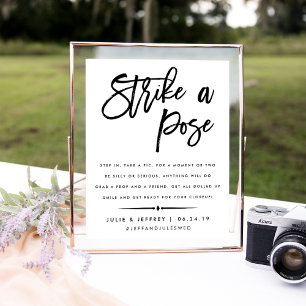 Poster Frappez une Pose Photomaton de Mariage
