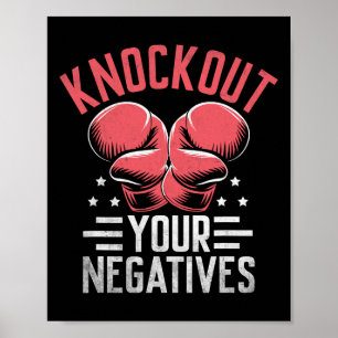 Poster Frappez votre Boxer Négatifs Sports Force Athl
