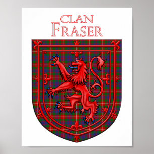 Poster Fraser de Lovat Tartan Scottish Plaid