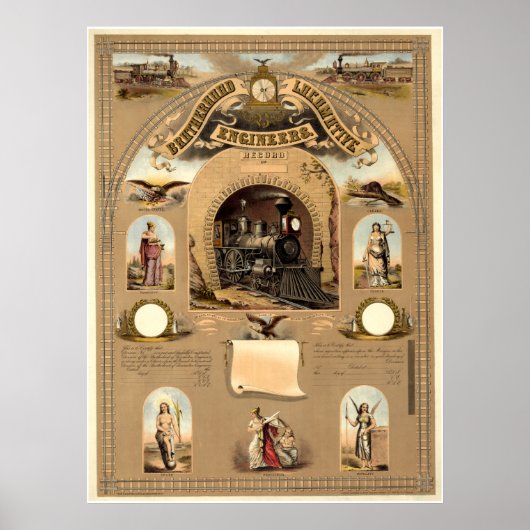 Poster Fraternité des ingénieurs de locomotives (Devant)
