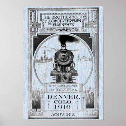 Poster Fraternité des pompiers de Locomotive et des ingén (Devant)