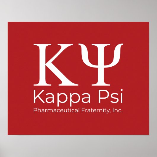 Poster Fraternité pharmaceutique Kappa Psi (Devant)
